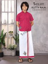 Sangeet Kutty Raja Slub Cotton Kids Wear Shirt With Vesti Wholesalers In Surat