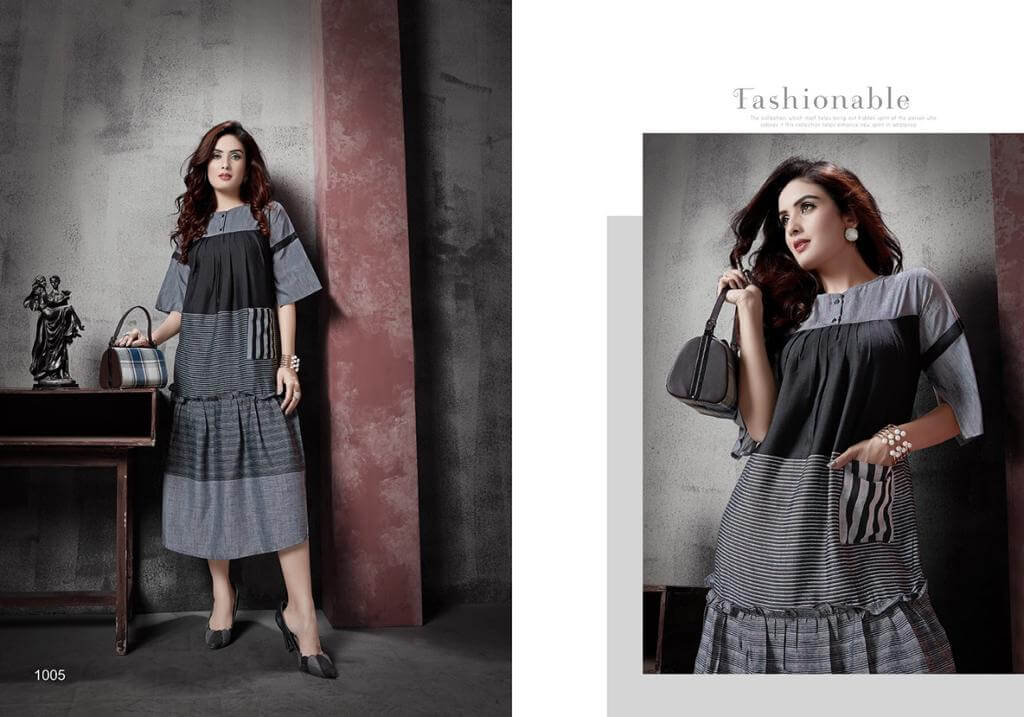 Vitamin Zoya Latest Fancy Party Wear  Handloom Cotton Printed Kurtis Collection

