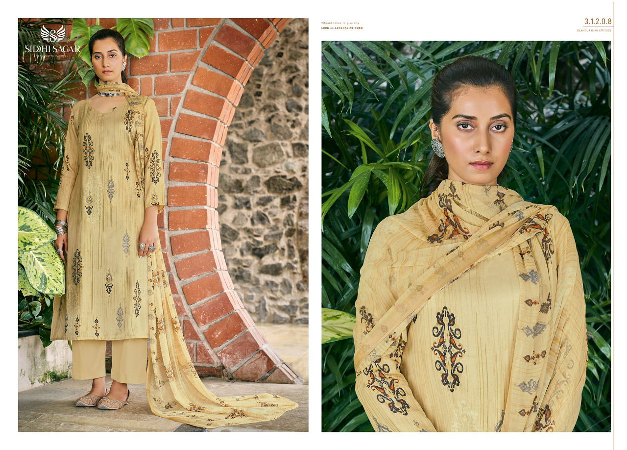 Siddhi Sagar Nigar Latest Fancy Casual Regular Wear Cotton Satin Printed Designer Dress Material Collection
