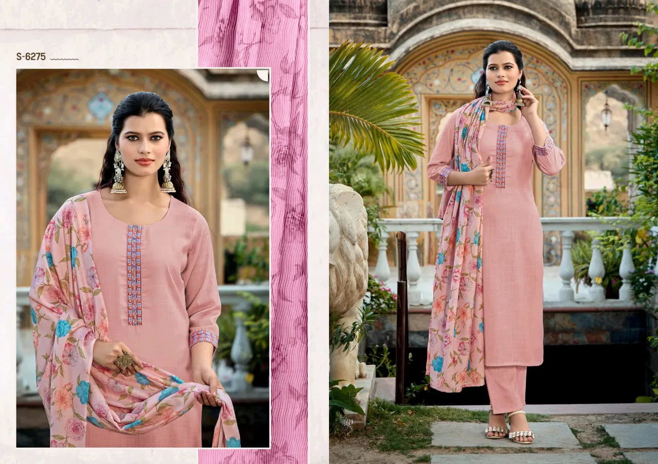 Harunika By Sbs Poly Cotton Kurti With Bottom Dupatta Wholesalers In Delhi