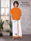 Sangeet Kutty Raja Slub Cotton Kids Wear Shirt With Vesti Wholesalers In Surat