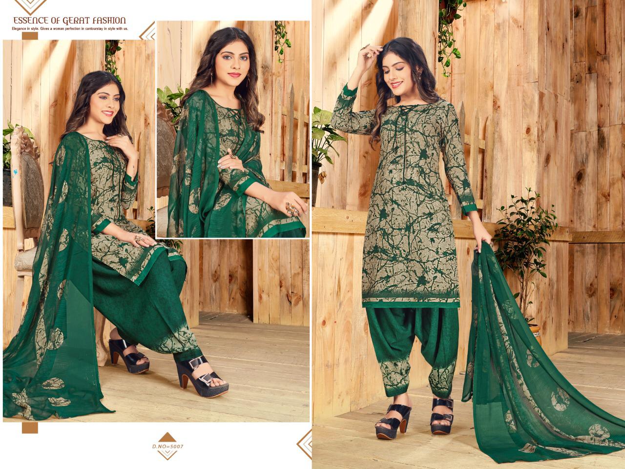 Pankhudi 5 Latest Regular Wear Printed American Crepe Dress Material With Chiffon Dupatta Collection