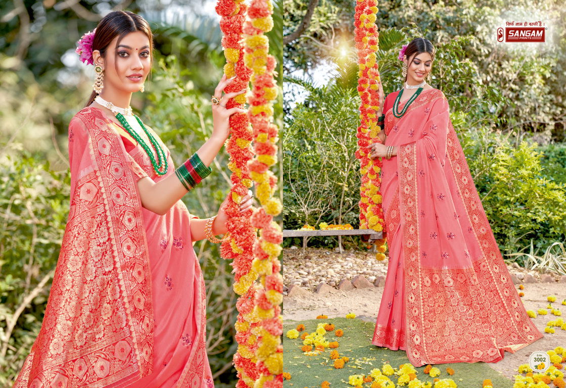 Sangam Subh Milan Heavy Wedding Wear Cotton Zari Weaving New Designer Sarees Collection