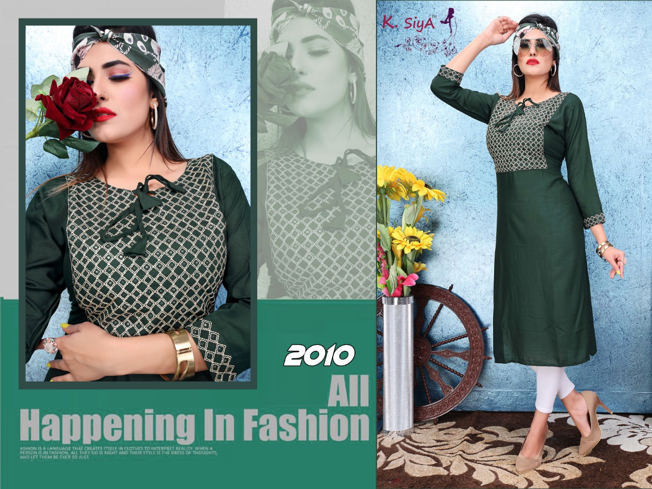 K Siya Saffron Rayon latest fancy Regular Casual Wear Designer Kurtis Collection
