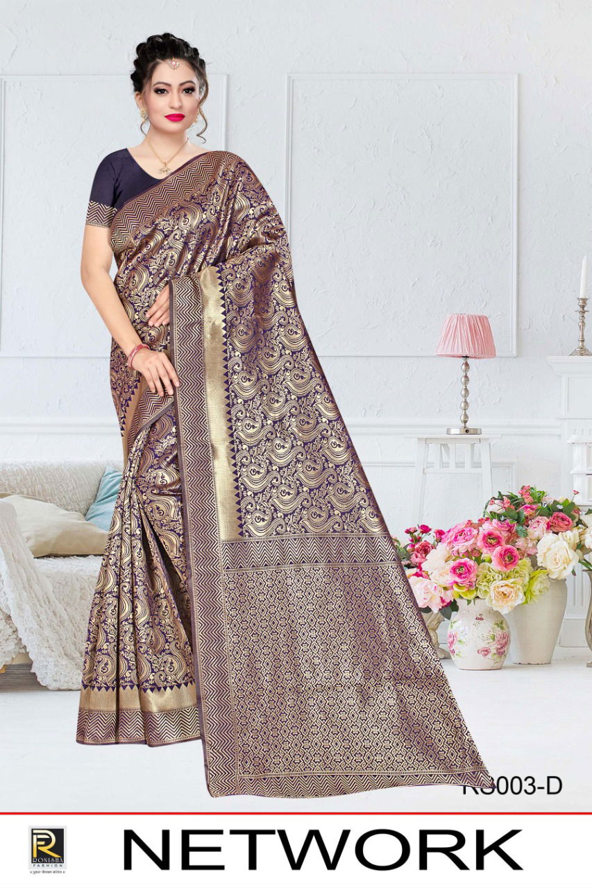 Ronisha Network Latest Designer Fancy Casual Wear Silk Printed Sarees Collection
