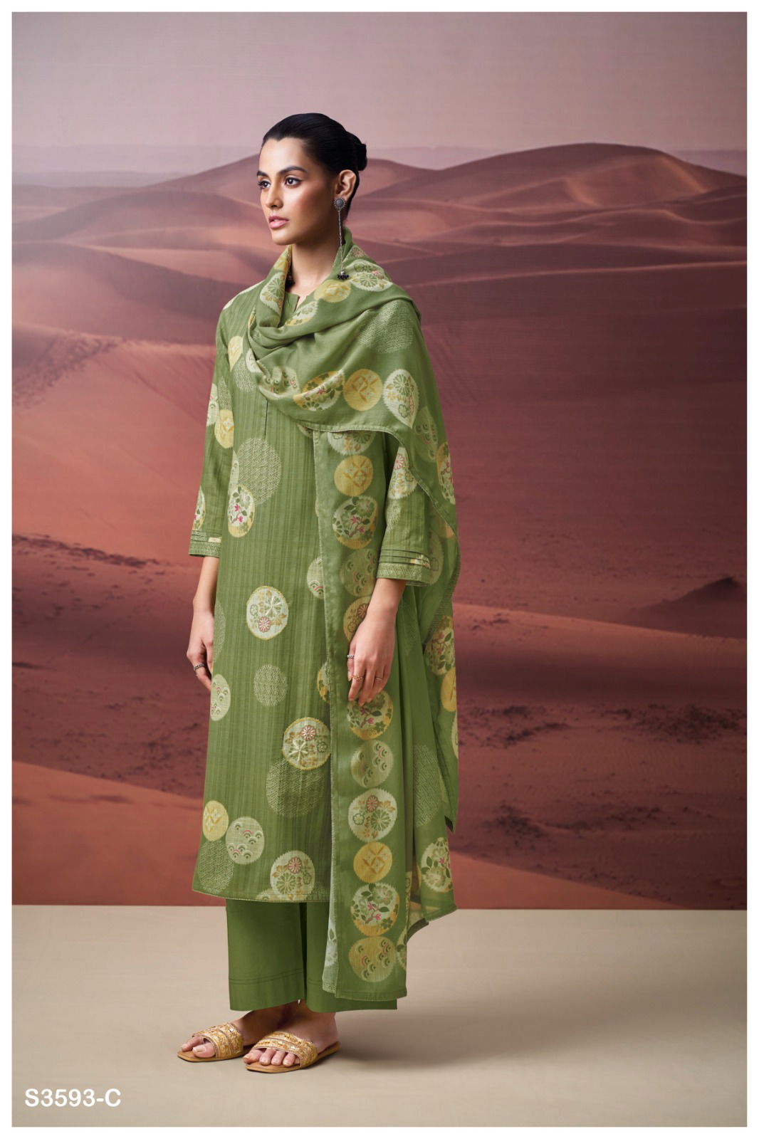 Prachiti 3593 By Ganga Cotton Printed Salwar Suit Wholesale Shop In Surat
