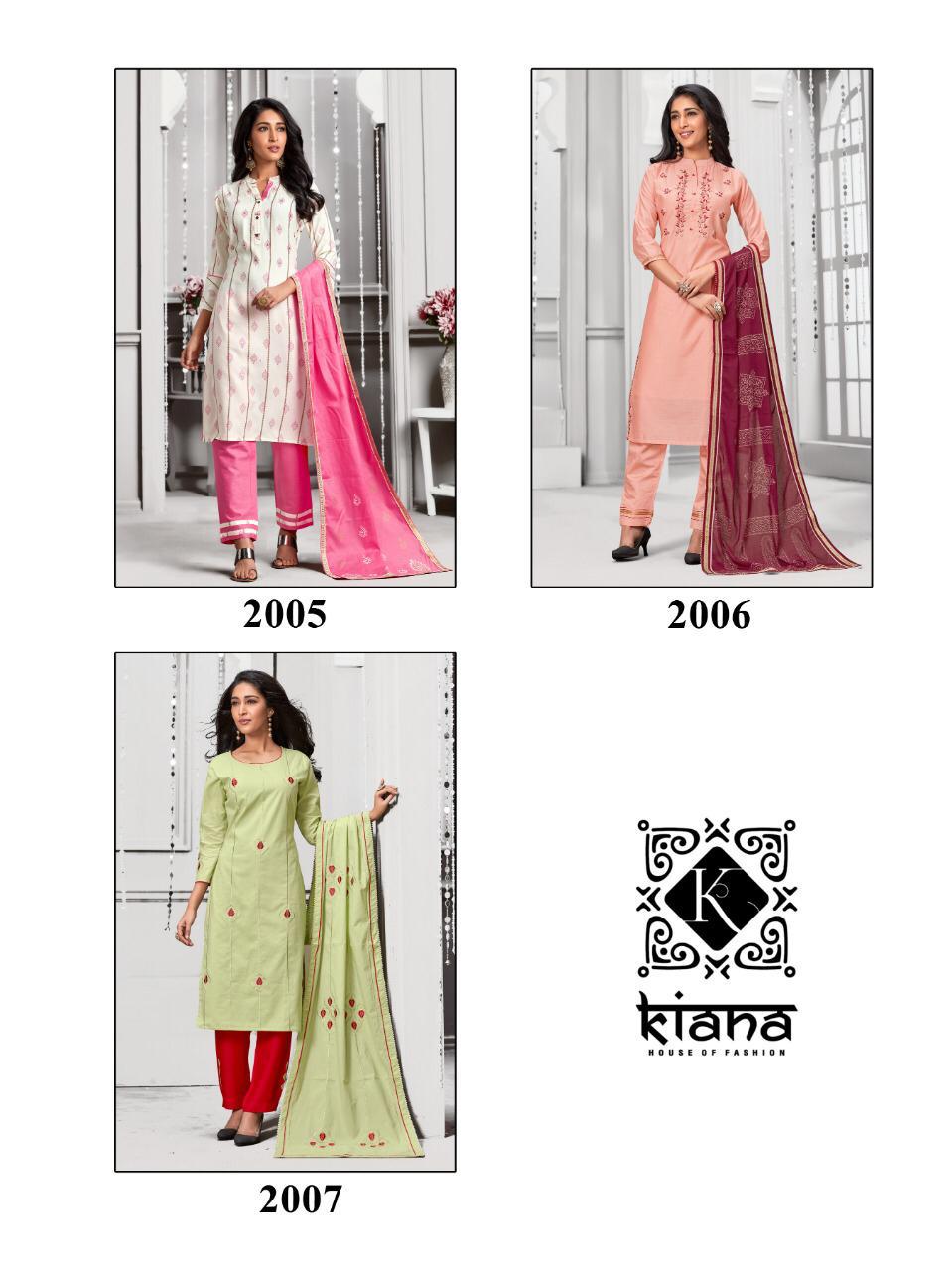 Kiana Crystal 2 Exclusive Casual Wear Readymade Rayon Salwar Suit Collection
