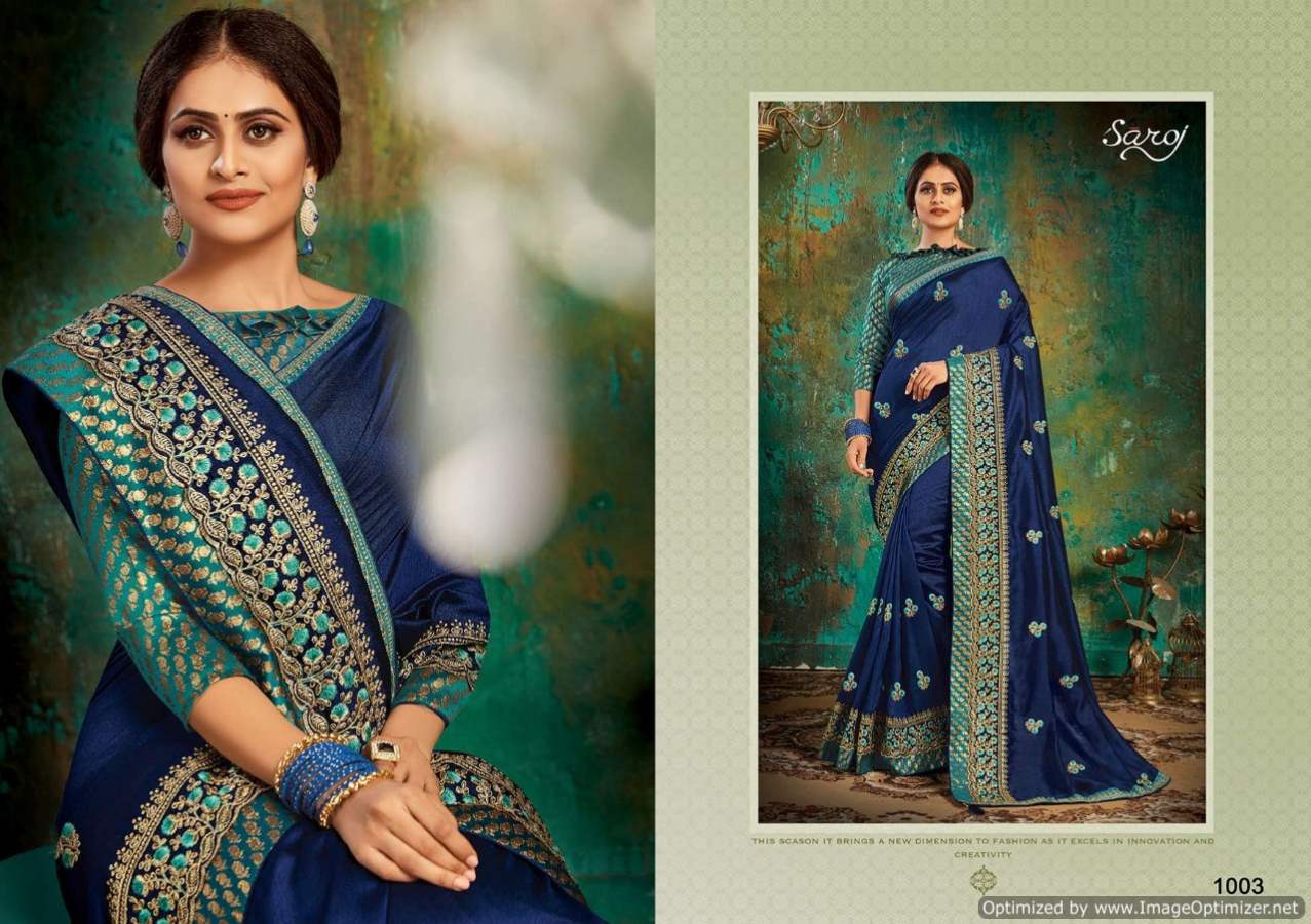 Saroj Anushka Exclusive Festive Wear Wedding wear Heavy Designer  Silk Saree Collection With Heavy Border And Butta Work Blouse 