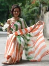 Independence Day MG 576 Plain Linen Printed Tiranga Saree Collection