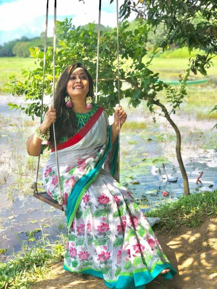 Mg 211 Linen Digital Print Designer Saree catalog