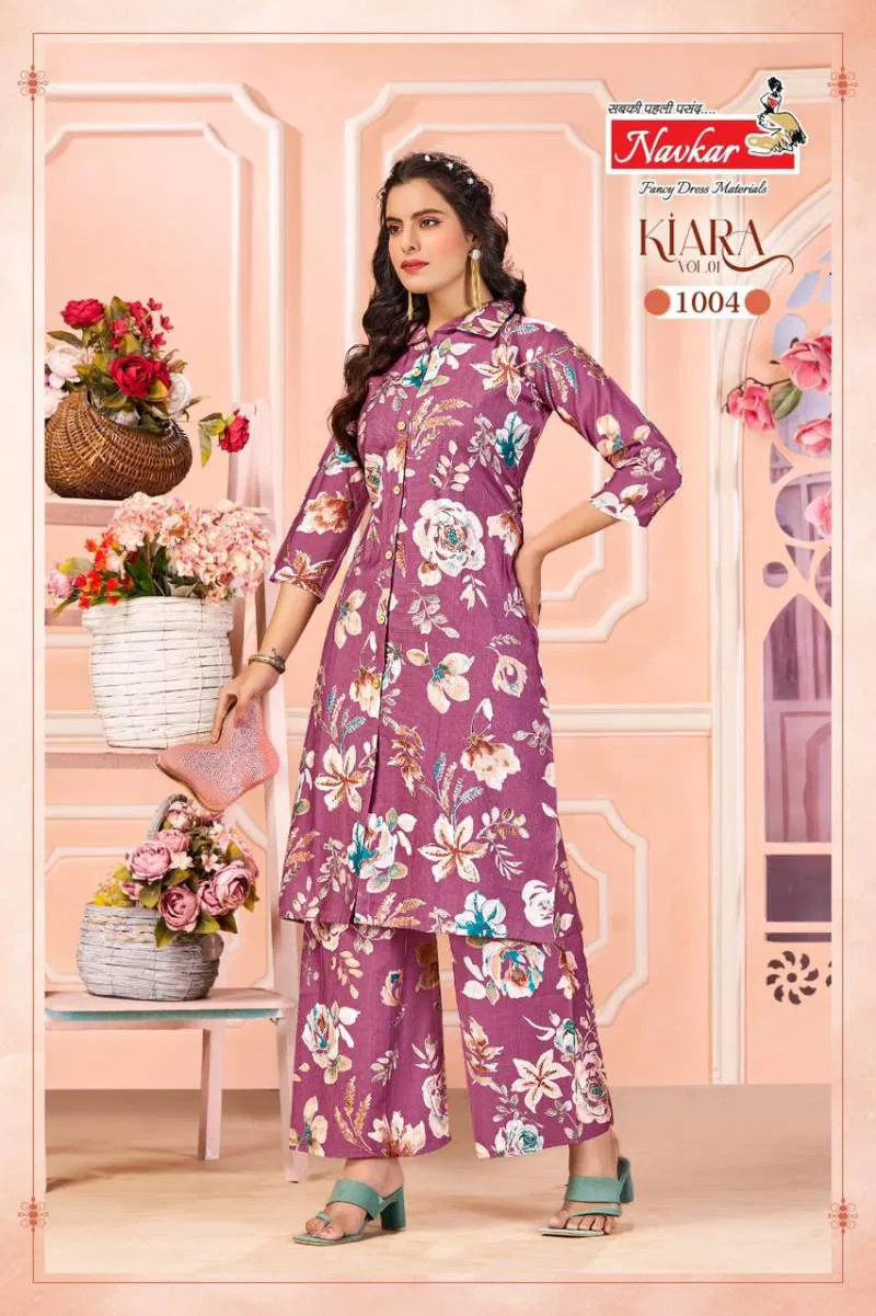Kiara Vol 1 By Navkar Vatican Discharge Printed Kurti With Bottom Exporters In India