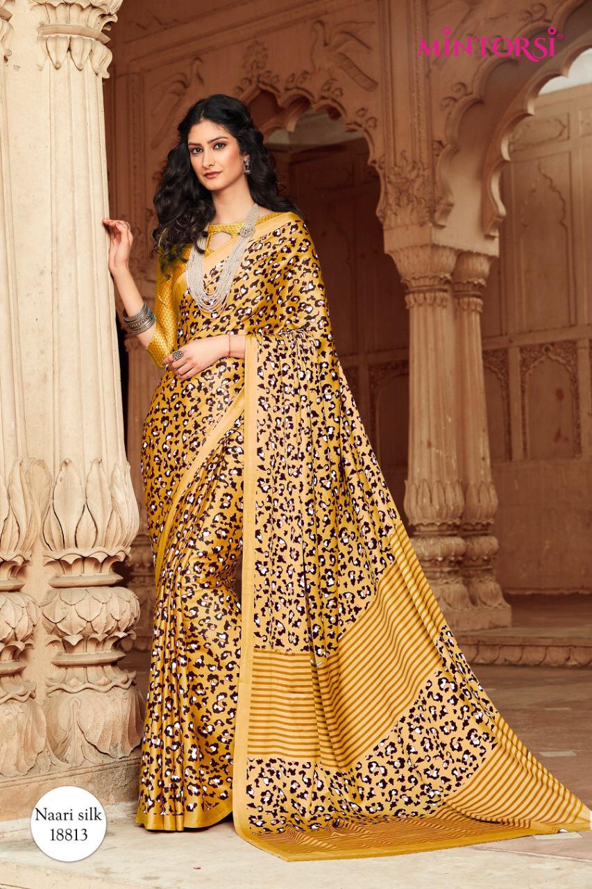 MINTORSI Exclusive Satin Collection Japan Silk Designer Daily Wear Saree Collrctions
