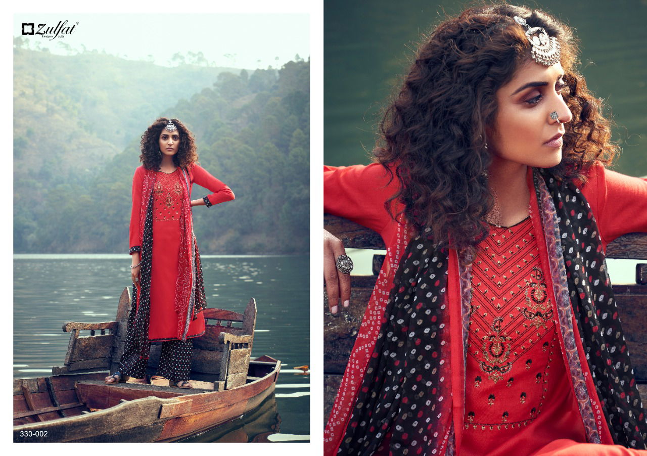 Zulfat Mohini 5 Latest fancy Festive Wear Heavy Embroidery Work Designer Dress Material Collection

