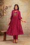 Naisha K 132 Cotton Embroidered Kurti Bottom With Dupatta Wholesalers In Delhi