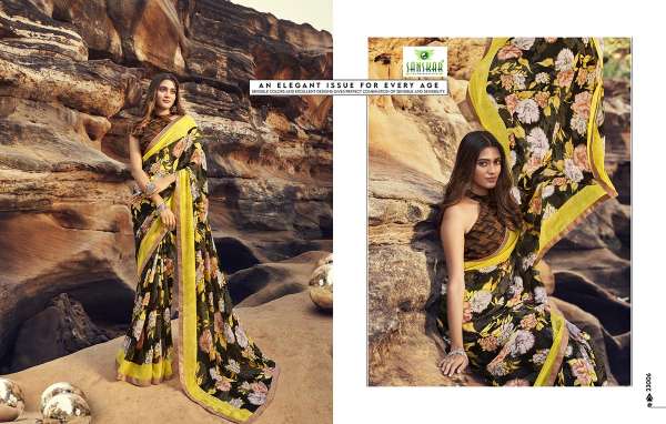 Sanskar Once more Latest Fancy Casual Wear Pure Georgette Printed Sarees Collection