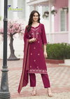 Joohi By Karissa Viscose Vatican Kurti With Bottom Dupatta Wholesale Online

