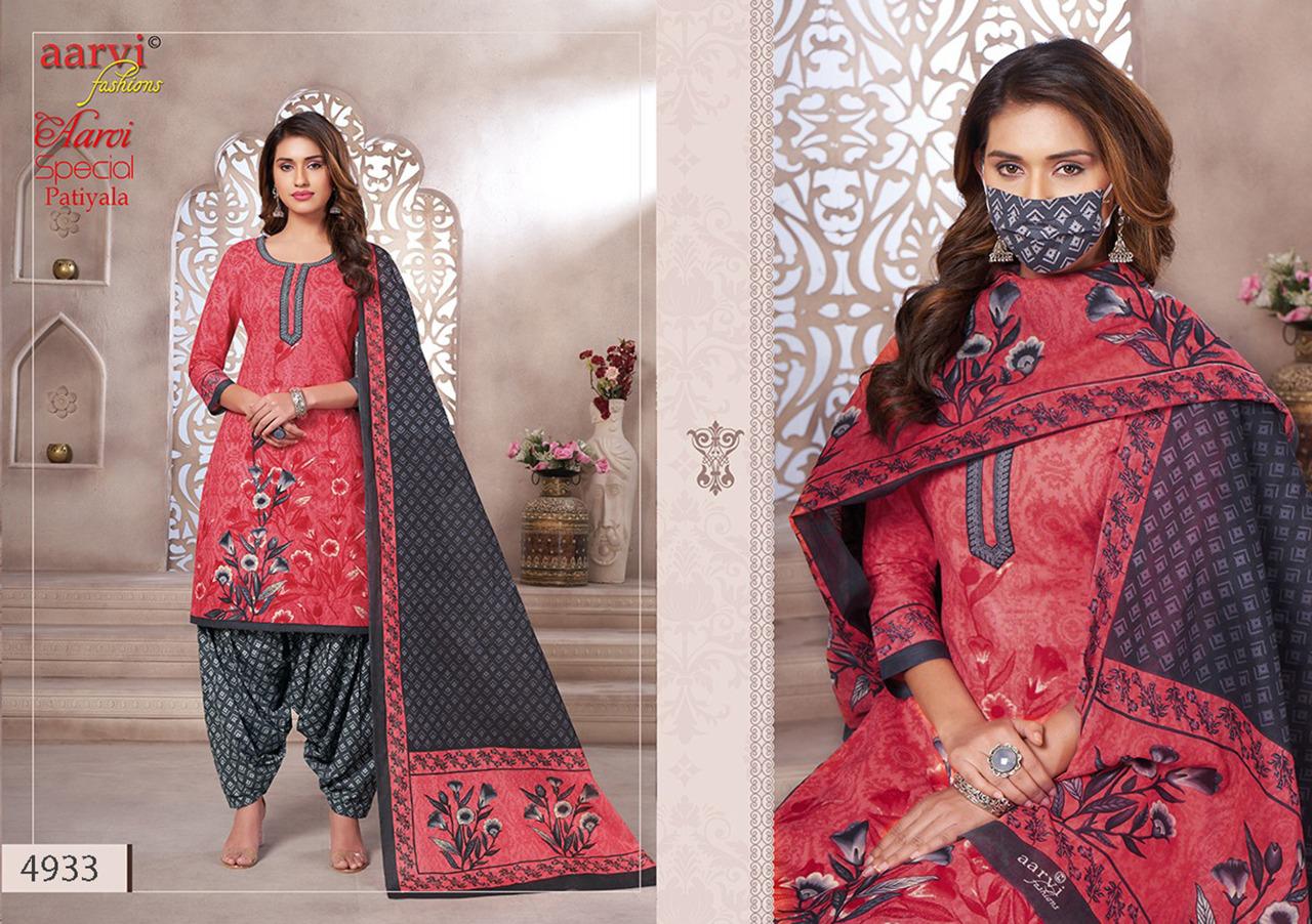 Aarvi Special Patiyala 14 Latest Fancy Designer Casual Wear pure cotton Printed Readymade salwar Suit Collection
