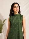 K 1058 By Naisha Dhabu Cotton Kurti With Bottom
