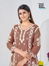 Messi By Blue Hills Rayon Thread Work Kurti With Bottom Size Combo
