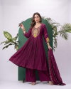 K 1074 By Naisha Roman Embroidery Kurti With Bottom Dupatta

