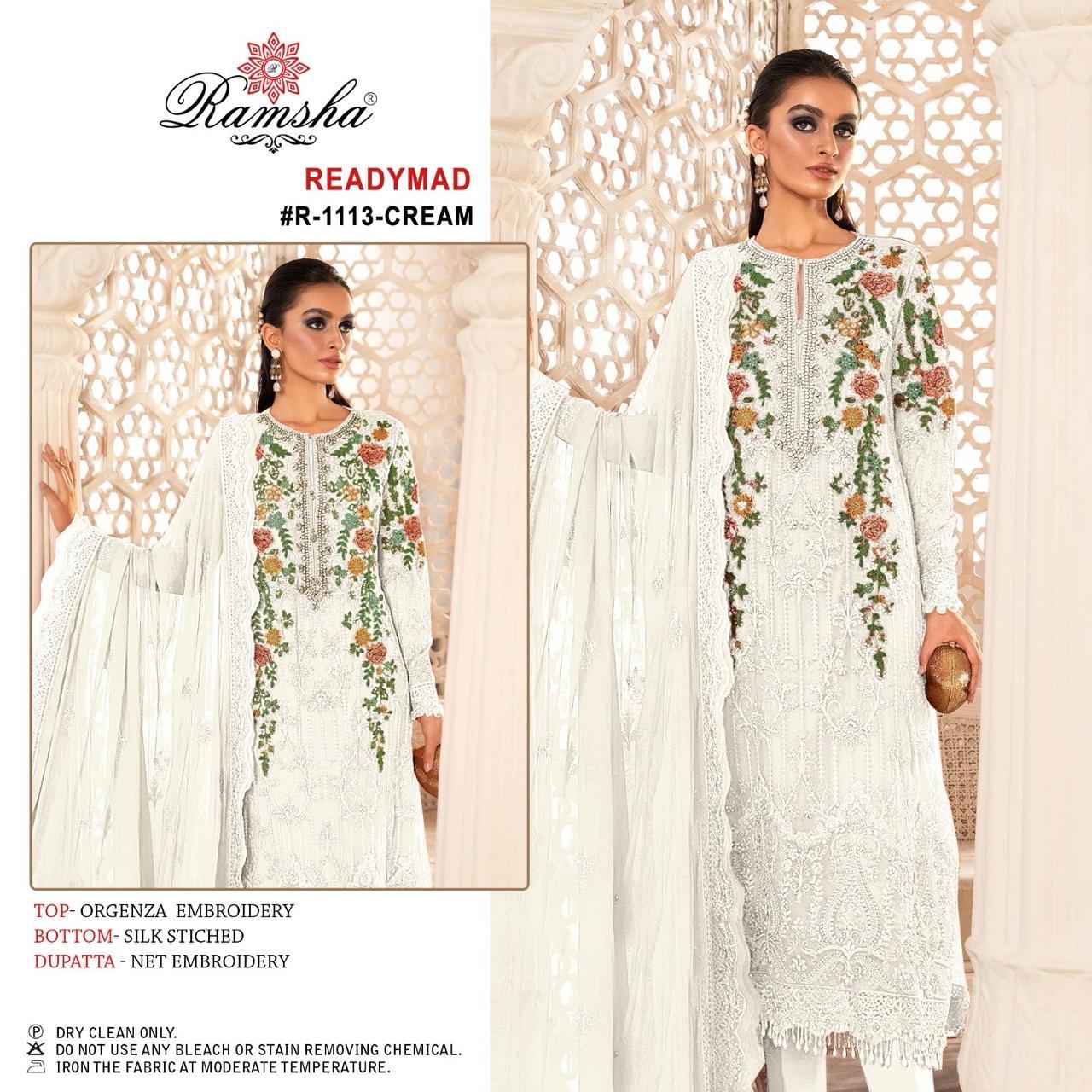 R 1113 By Ramsha Pakistani Readymade Suits Collection Wholesale In Surat
