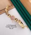 AD Diamond Golden And Rose Gold Bracelets Wholesale Online