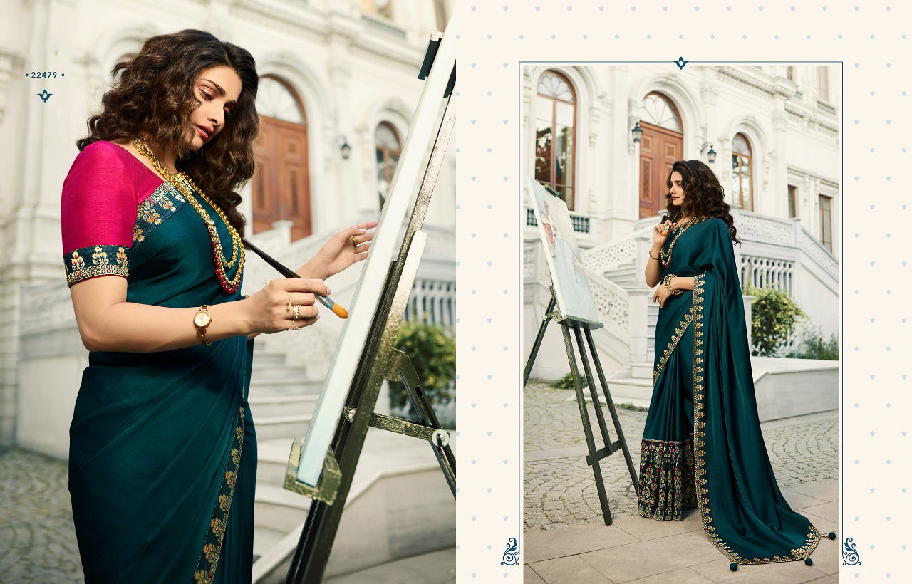 Latest Designer Plain Saree With Beautiful Designer Jacquard Border Party Wear Silk Saree Collection 