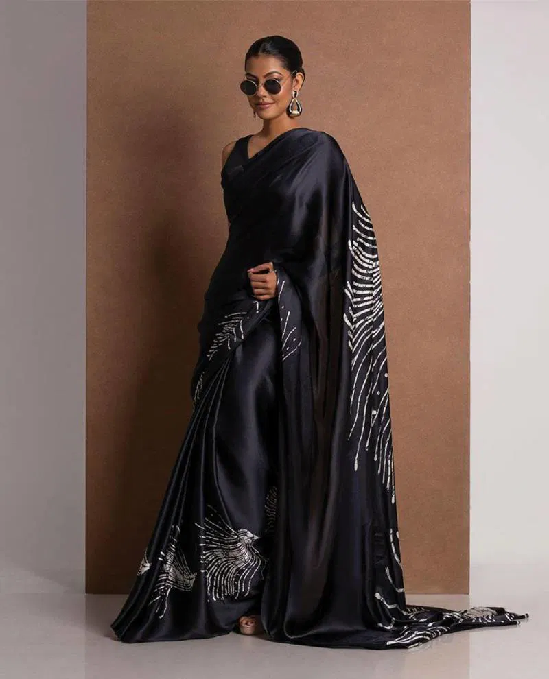 Sf Sizzler 5 Digital Printed Japan Satin Fancy Saree Wholesale Suppliers In Mumbai