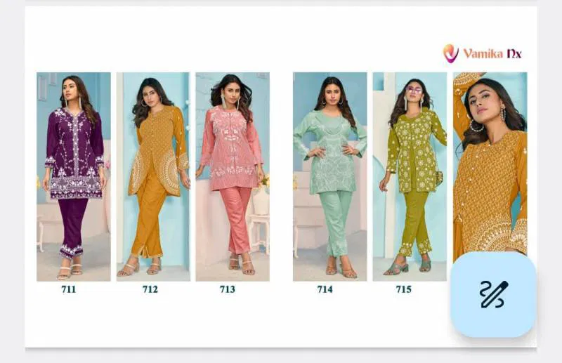 Veera Vol 3 By Vamika Nx Rayon Co Ord Set Bulk Orders In India