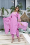 Naisha K 154 Cotton Dobby Kurti Bottom With Dupatta Exporters In India