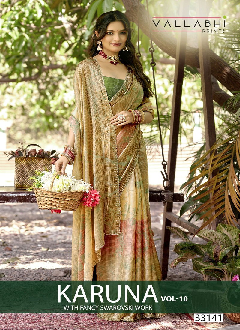 Karuna Vol 10 By Vallabhi N C Satin Printed Fancy Saree Orders In India