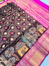 Kalamkari Zigzag 2 By Policona Fab Pattu Digital Printed Saree Orders In India
