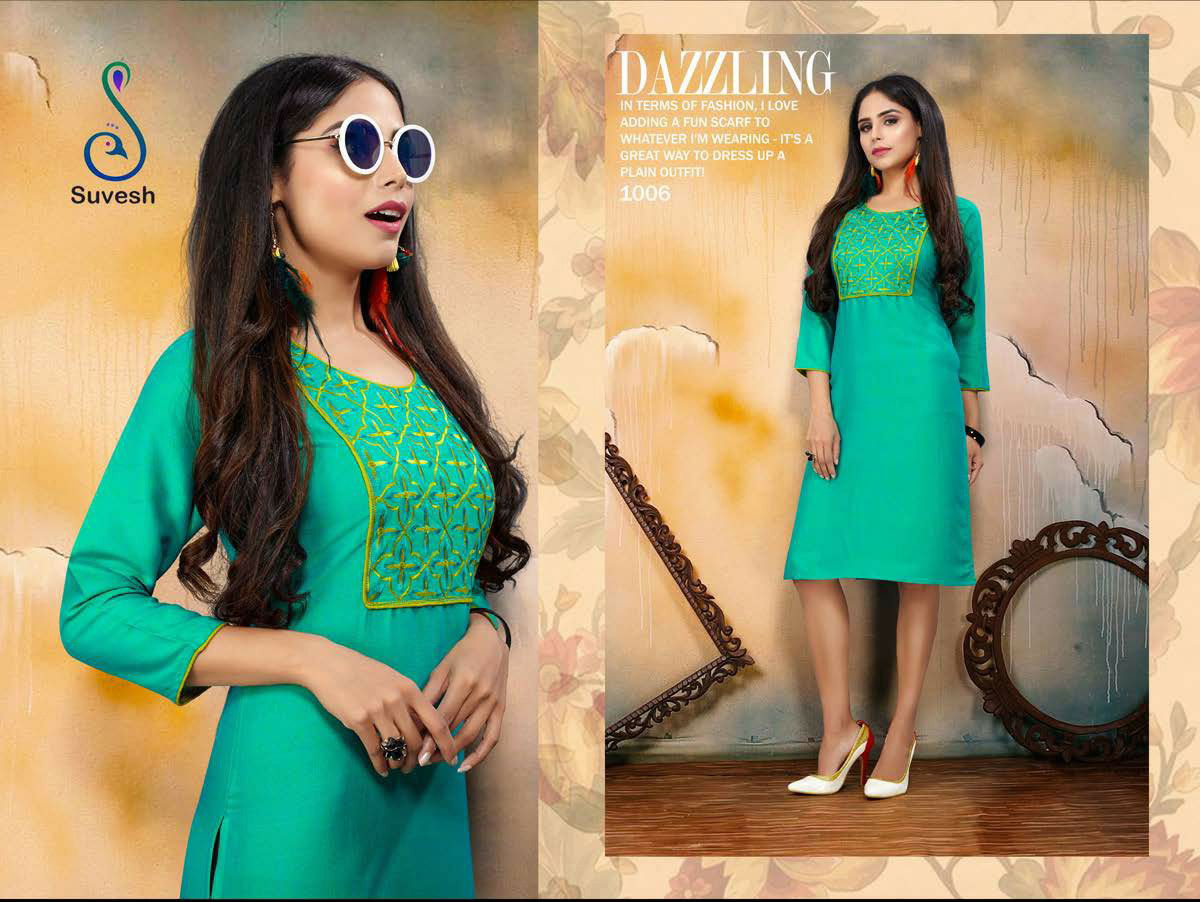 SUVESH NIYATI VOL-2 Latest Design Ethnic Regular Wear Embroidery Work Rayon Kurti Collection