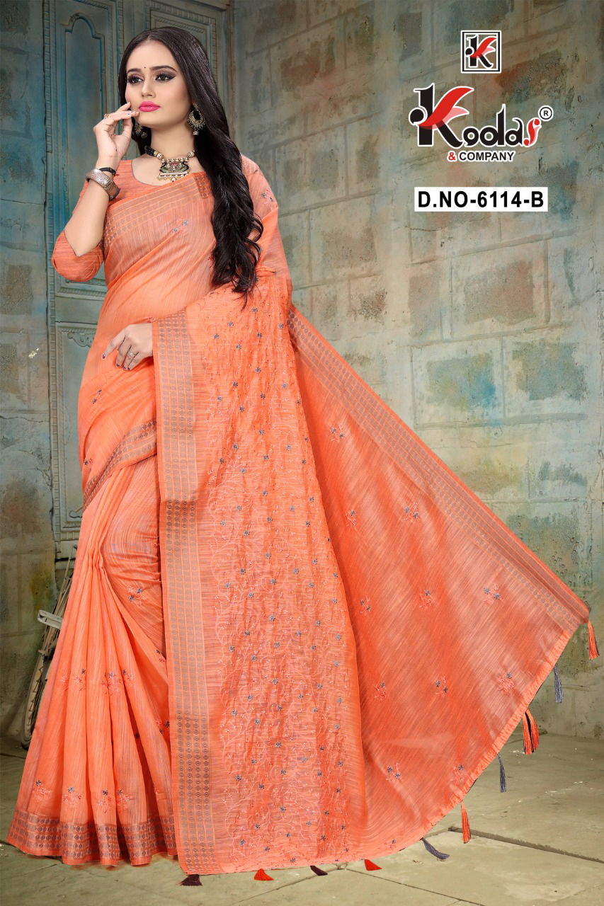 Ruhani 6114 Fancy Party Wear Cotton Sarees Collection
