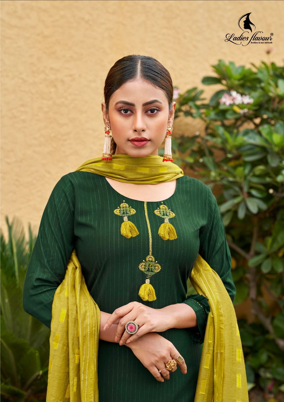 Ladies Flavour Ruhana 2 Festive Wear Rayon With Embroidery And Khatli Work Salwar Kameez Collection