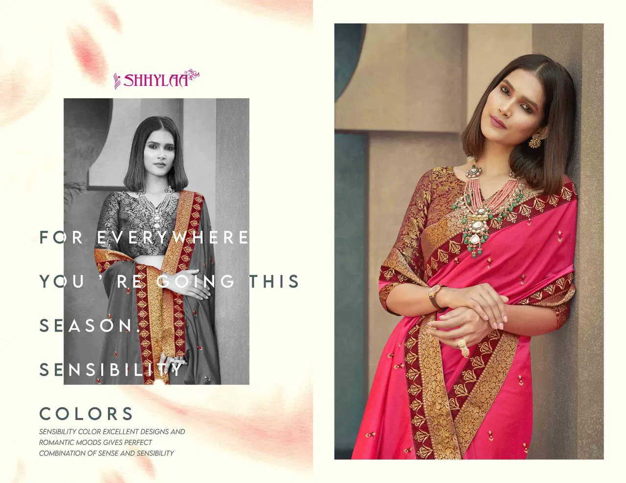 SHHYLAA COCKTAIL  HEAVY  BANARSI LACE LATEST FANCY DESIGNER SIKL SAREE COLLECTION