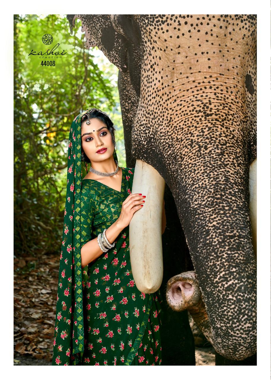 Kashvi Purva Silk Latest fancy Designer Casual Wear Printed Saree Collection

