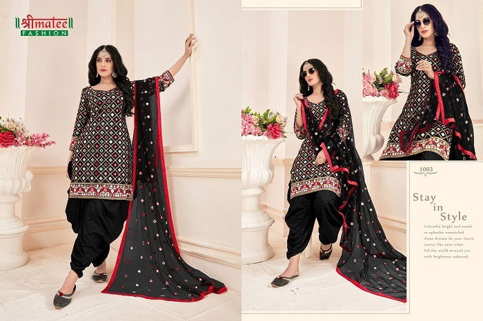 Shreematee Bebo Vol 1 Latest Designer Festive Wear Collection Of Jam Cotton With Embroidery Sequence & Real Mirror Work Readymade Patiyala Suit