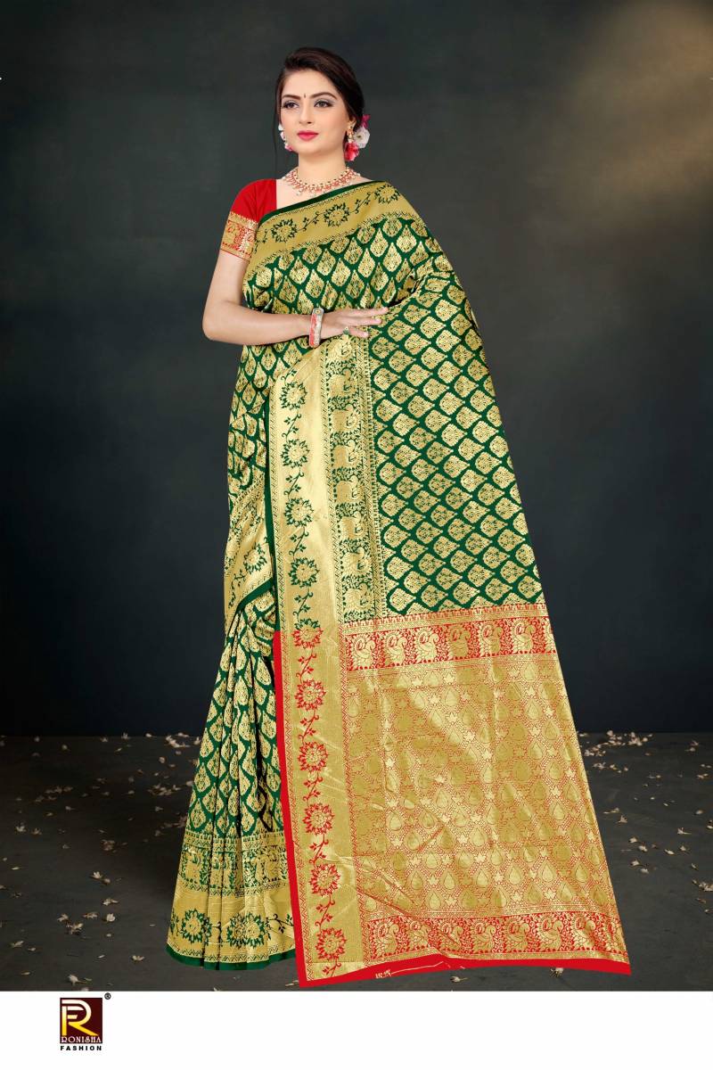 Ronisha 221 Festive Wear Stylish Banarasi Silk Saree Wholesale Market In Surat