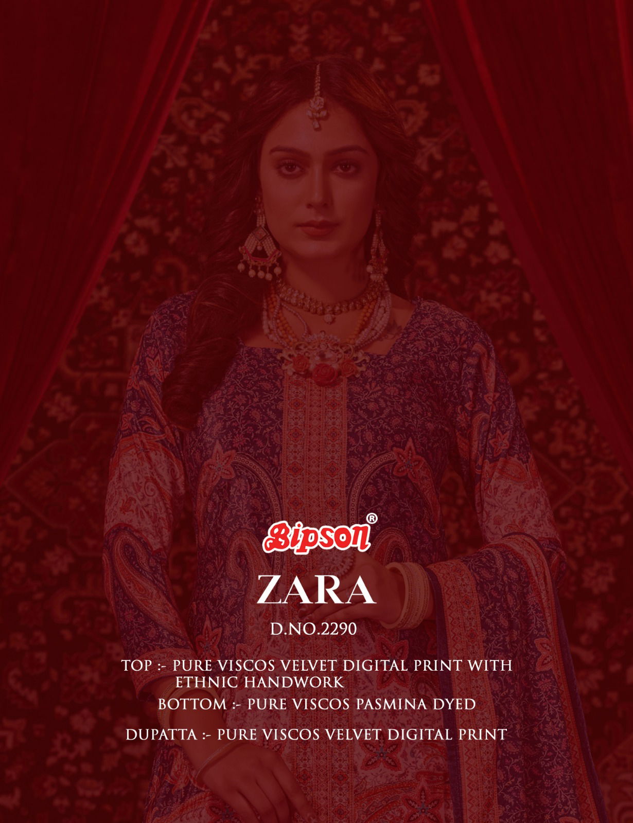 Zaara 2290 By Bipson Viscose Velvet Dress Material Catalog