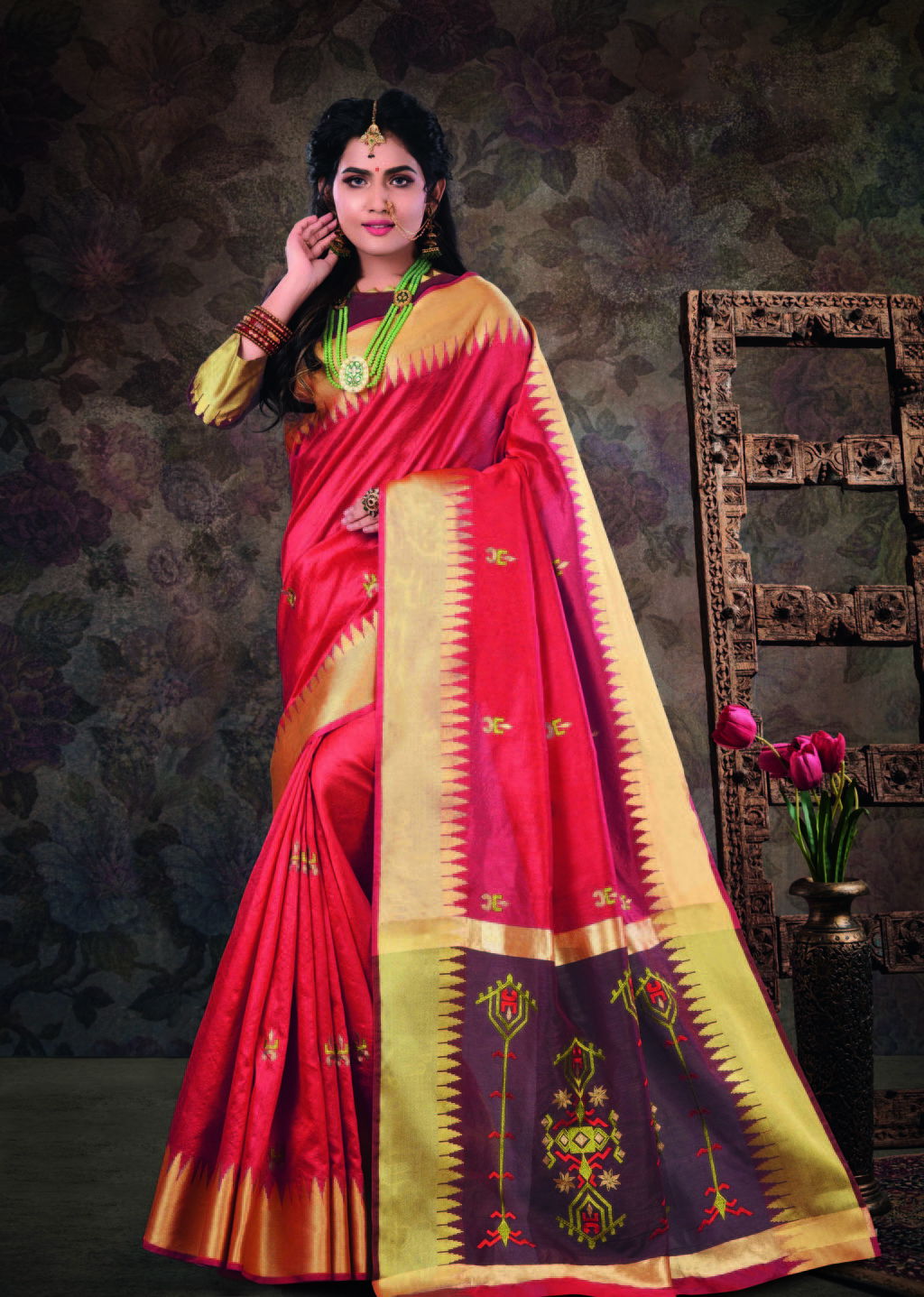Sangam Shantipuri Latest Festive Wear Handloom Pure Crystal Silk Designer Sarees Collection