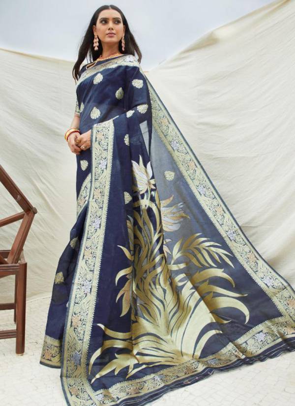 Rajtex Fabric Kanshula Kristal Silk Designer Exclusive Party Wear Saree Collections