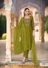 Goldy By Karissa Heavy Viscose Kurti With Bottom Dupatta