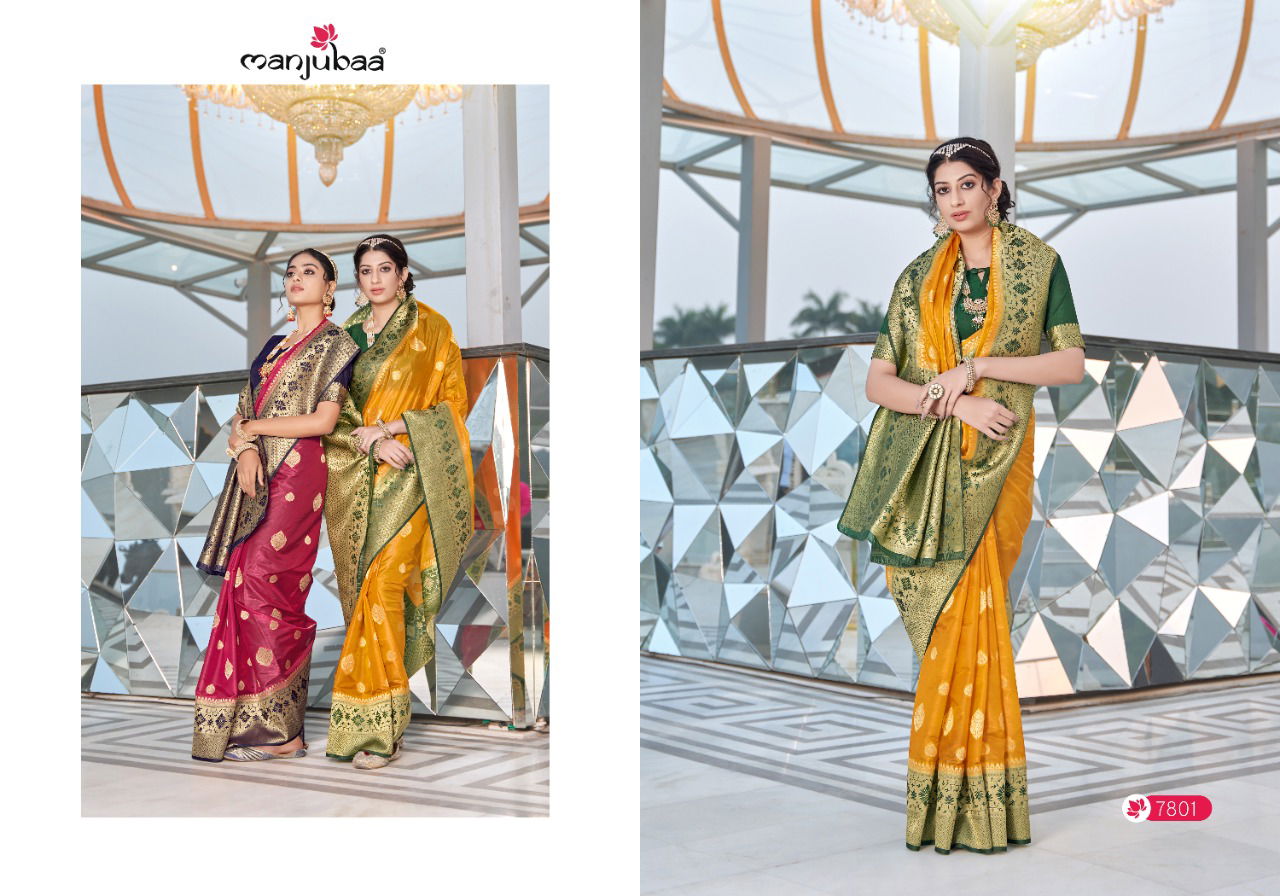 Majubaa Mahika Silk Latest Fancy Wedding Wear Organza Designer Saree Collection