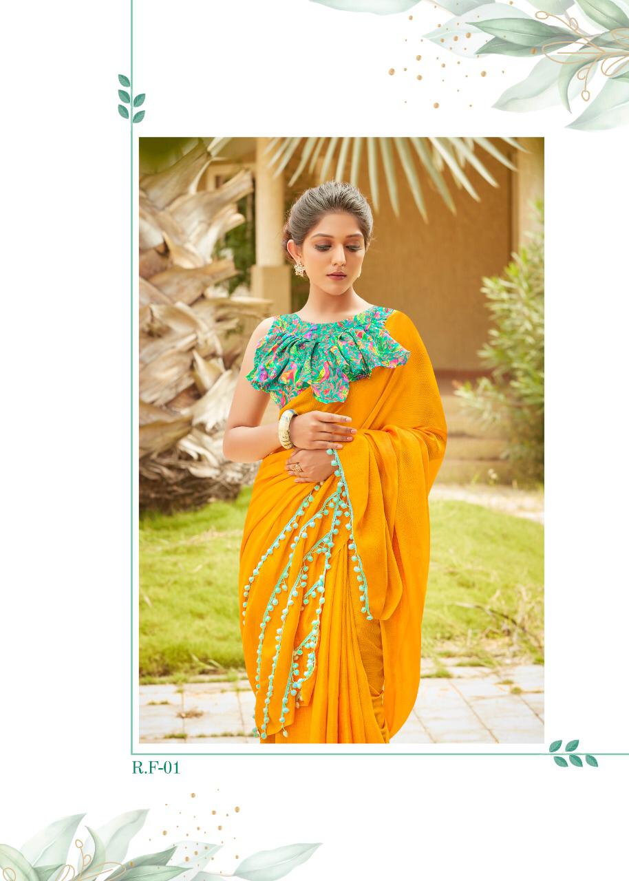 Shreyans Rpid Fire Designer Fancy Look Casual And Function Wear Saree Collection  