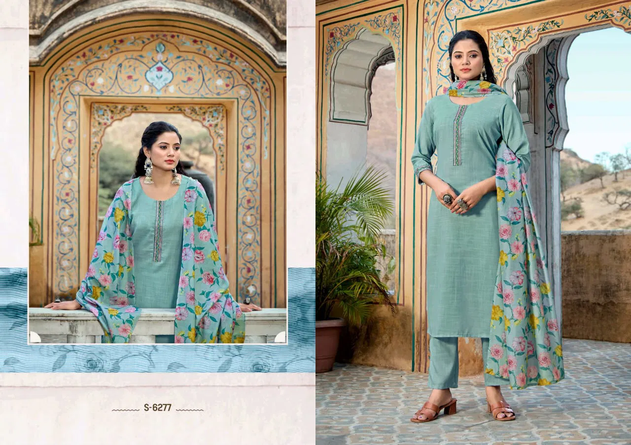 Harunika By Sbs Poly Cotton Kurti With Bottom Dupatta Wholesalers In Delhi