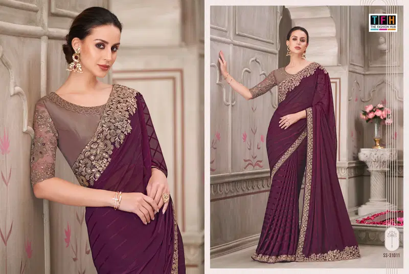 Silver Screen 21 Edition By Tfh Wholesale Party Wear Saree Suppliers In Mumbai
