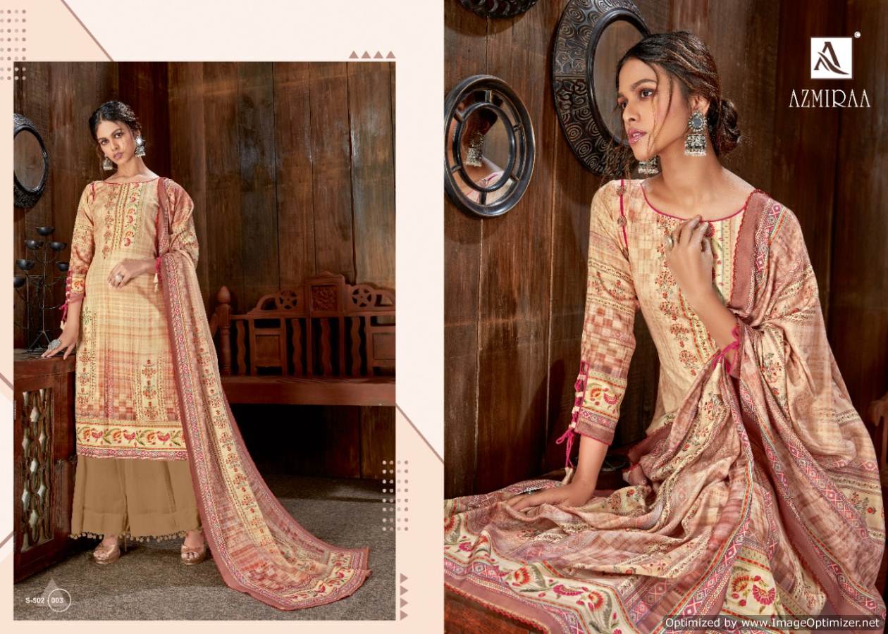 Alok Azmiraa Latest Designer Degital Printed Pure Wool Pashmina Dress Material 