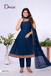 Aanchi By Deecee Vichitra Silk Embroidery Anarkali Kurtis Set 