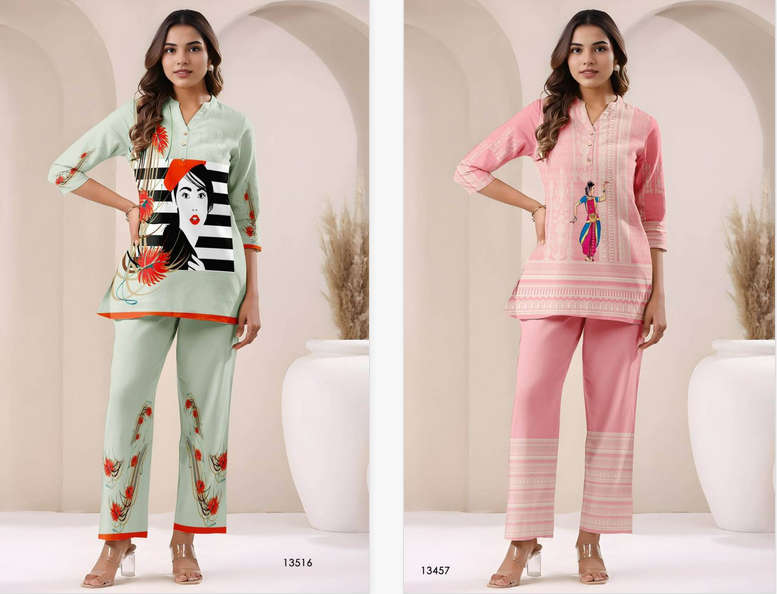 Tanyaa P 256 Cotton With Fancy Printed Co Ord Set Suppliers In India